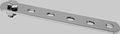 6" Hanger strap - 2 hole with nut & bolt - Chrome