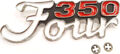 87128-333-000 Honda CB350F Side Cover Emblem 72-74  87128-333-000  FREE SHIPPING